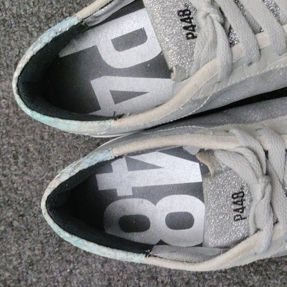 P448 Johnny Glitter Ice /Python Low Cut Sneakers - image 5